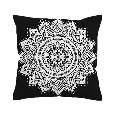 BeddingOutlet Mandala Print Cushion Cover Floral Pillow Case Throw Cover Bohemian Decorative Pillow Covers