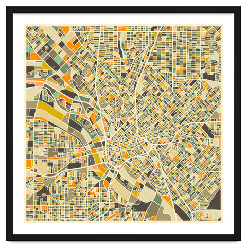Dallas Map Framed Artwork