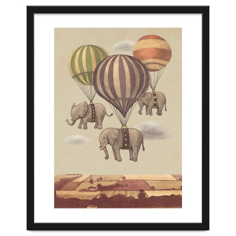 Flight Of The Elephants Art Print