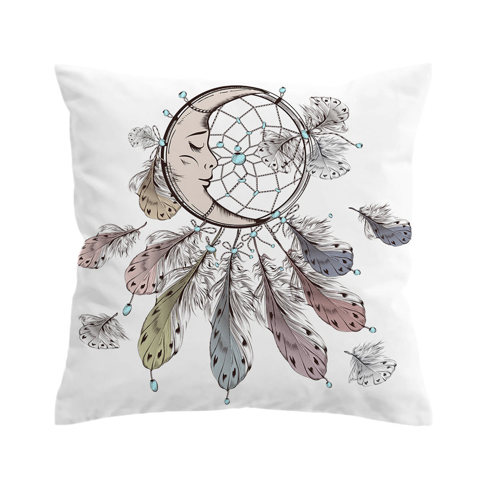 BeddingOutlet Moon Dreamcatcher Cushion Cover Pillowcase for Sofa Bed Throw Cover Feather Bohemian Decorative Pillow Cover