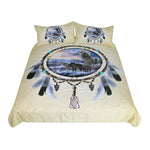 BeddingOutlet Dreamcatcher Bedding Set 3D Wolf Printed Duvet Cover Wolves Bedclothes Feathers Tribal Home Textiles