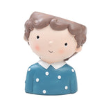 Curly juvenile flower pot New resin more flower pot cartoon garland little Boy desktop decorations potted ornaments
