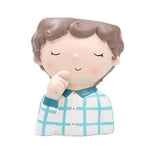 Curly juvenile flower pot New resin more flower pot cartoon garland little Boy desktop decorations potted ornaments