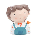 Curly juvenile flower pot New resin more flower pot cartoon garland little Boy desktop decorations potted ornaments