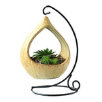 Mini Decorative Ceramic Hanging Planter Flower Pot Water Plant Vase Container Home Decor (Pattern 1)