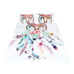 BeddingOutlet Bedding Set Buffalo Skull with Feathers Bed Cover Dreamcatcher Southwestern Boho Chic Colorful Tribal Duvet Cover