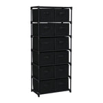 12 Drawers Storage Shelf Chest Unit Storage Cabinet Closet Organizer Rack with 6 Durable Metal Wire Shelves