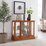 Circlelink Curio Cabinets with Mirrored Back Wall and Glass on Three Side