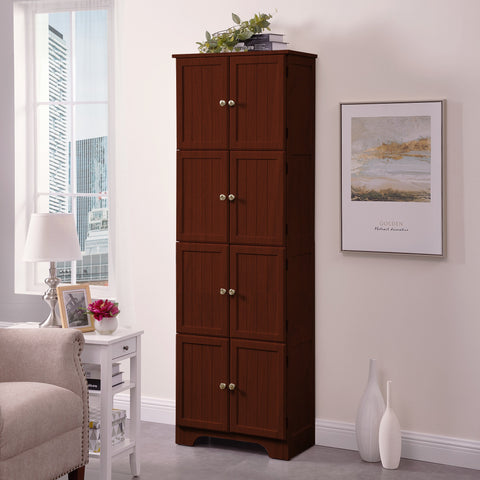 Circlelink Wood Storage Cabinets Collection with 8 Door Shelf Wall Stand