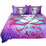 BeddingOutlet Cartoon Elephant Bedding Set Boho Mandala Bedclothes Indian God Ganesha Duvet Cover Purple Blue Pink Ethnic Bed Set