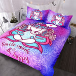 BeddingOutlet Cartoon Elephant Bedding Set Boho Mandala Bedclothes Indian God Ganesha Duvet Cover Purple Blue Pink Ethnic Bed Set