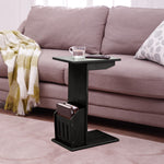Circlelink Wood Magazine End Table for Home Office, Walnut Finish